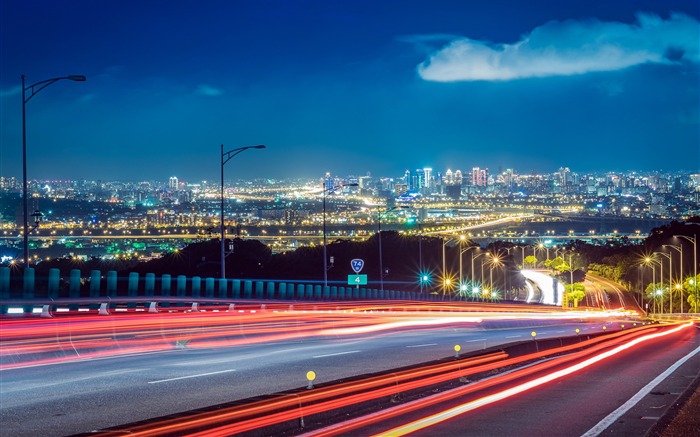 Ville, autoroute, nuit, longue exposition Vues:12517