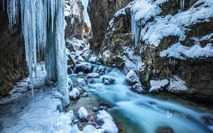 Alemanha, Baviera, Inverno, Glaciar, Desfiladeiro, 2018, Bing Visualizações:7352