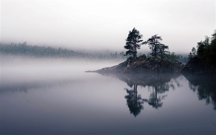 Noruega, Lago Alvundeidet, Manhã, 2018, Bing Visualizações:7680