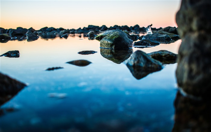 Oceano, praia, calma, rock, close-up Visualizações:7682