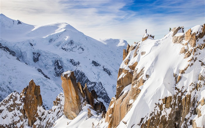 Inverno, rocha, neve, montanha, pico, penhasco Visualizações:10944