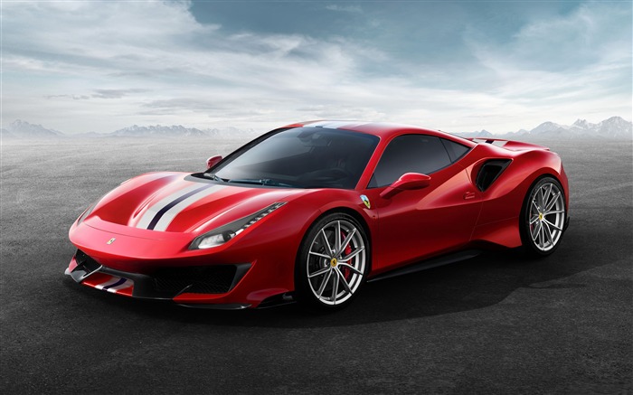 2018, Rouge, Ferrari, 488, Pista, Voiture Vues:11354