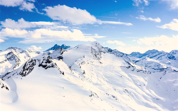 奧地利，冬天，雪山，天空，雲 查看次數:16904