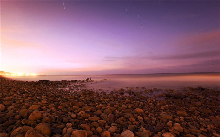 Costa, praia, rock, noite, 4K, HD Visualizações:11794