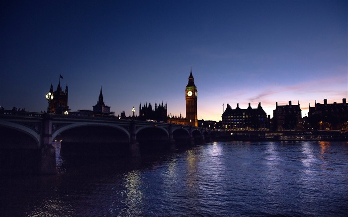 Londres, inglaterra, ben grande, rio thames, noite Visualizações:12817