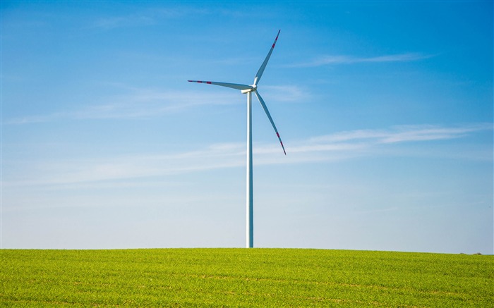 Nouvelle énergie, énergie éolienne, équipement, prairie verte Vues:11899