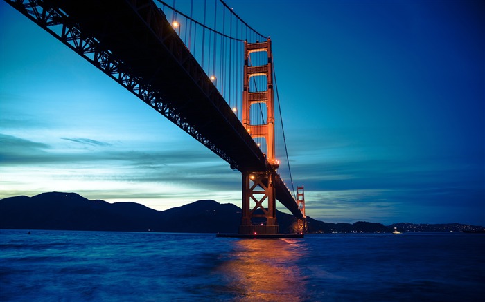 Califórnia, ponte dourada portão, pôr do sol Visualizações:10466