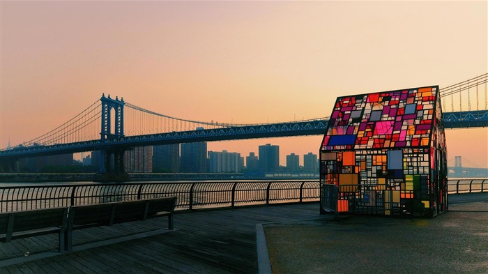 New York Brooklyn Bridge Park Sunset 2018 Bing Views:8177 Date:2018/5/16 9:53:50