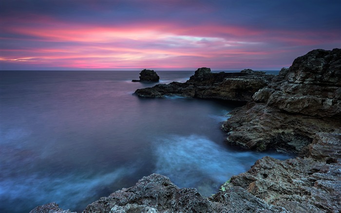 Bulgária, Mar, Costa, Crag, Pores do sol, Horizonte Visualizações:9229