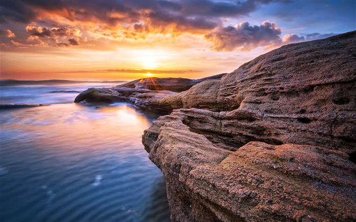 Búlgaro, costa, amanhecer, paisagem, céu Visualizações:10750