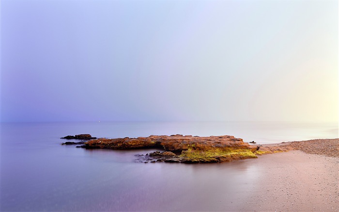 Brumeux, Plage, Rocher, Océan, Matin, Horizon Vues:7862