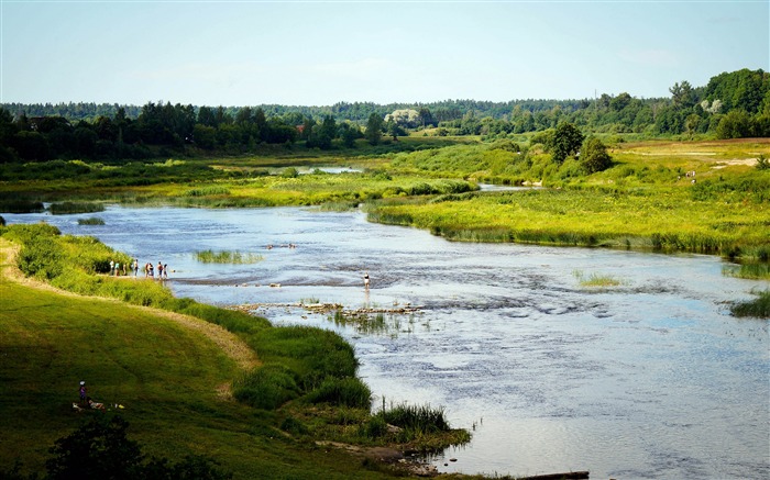 Été, en plein air, rivière, natation, paysages de la nature Vues:8036