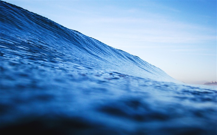 Azul, cielo, océano, ondas, hd, primer plano Vistas:9853