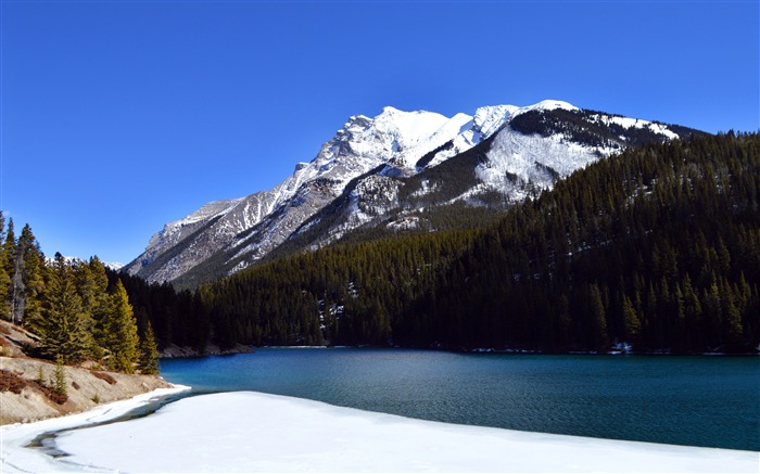 Canadá, nevado, colina, lagos, banff, nacional, parque Visualizações:8808