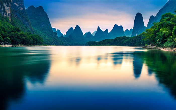 China, hermosa, naturaleza, paisaje, alpino, río Vistas:20400