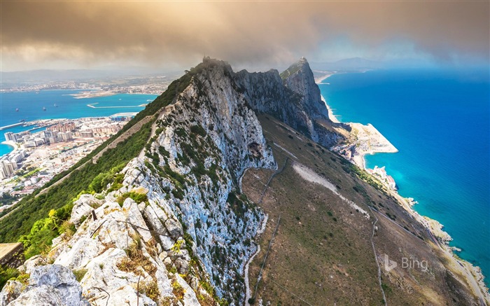 Vista do rochedo de Gibraltar, 2018, Bing Visualizações:9551