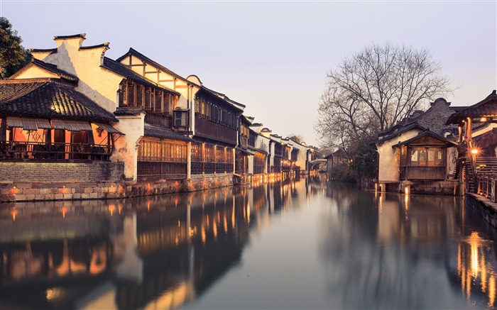 Jiangnan, Wuzhen, Xiaoqiao, rio, noite Visualizações:11917