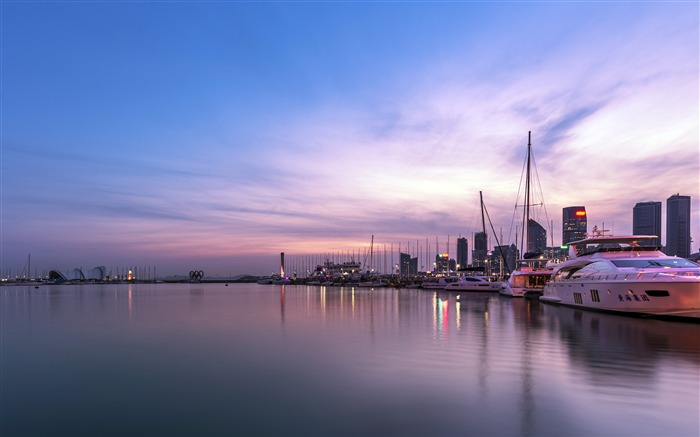 青岛，奥运村，港口，游艇，日落 浏览:9713