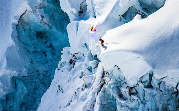 Alaska, montagne de neige, ski, parapente Vues:9162