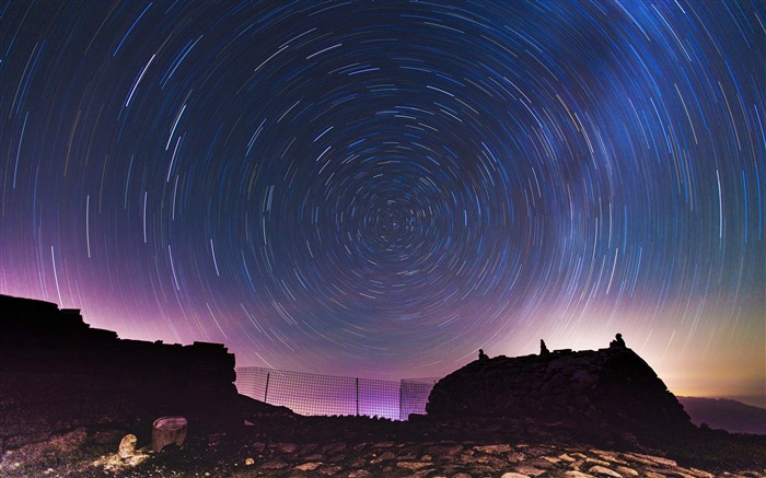 Arctic Circle Purple Sky Star Trail Photo Views:9688 Date:2018/10/25 7:58:16