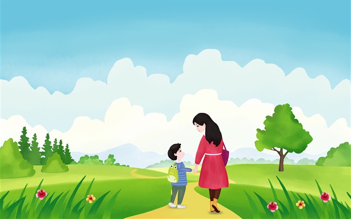 Mother child holding hands Illustration Design Views:8171 Date:2018/10/26 7:11:55