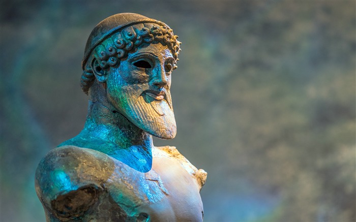 Poseidon, deus do mar, escultura, iluminação Visualizações:8374