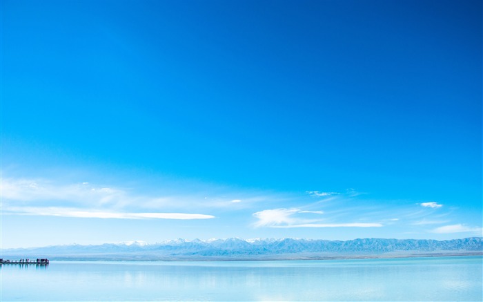 Lac Qinghai, bleu, ciel, beau, paysage Vues:14333