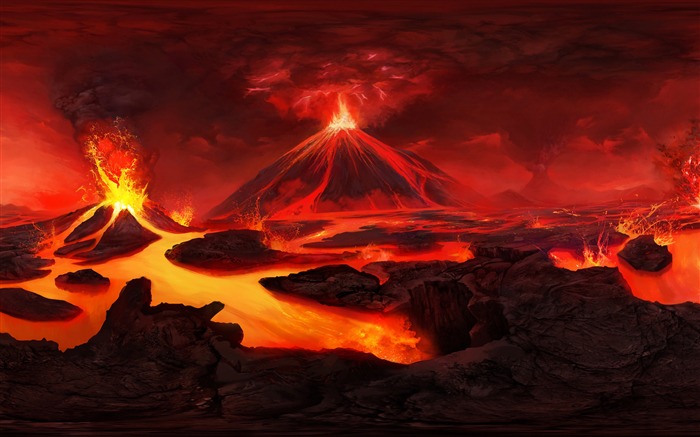 Volcano, Break Out, Lava, Arte, Projeto, HD Visualizações:16020