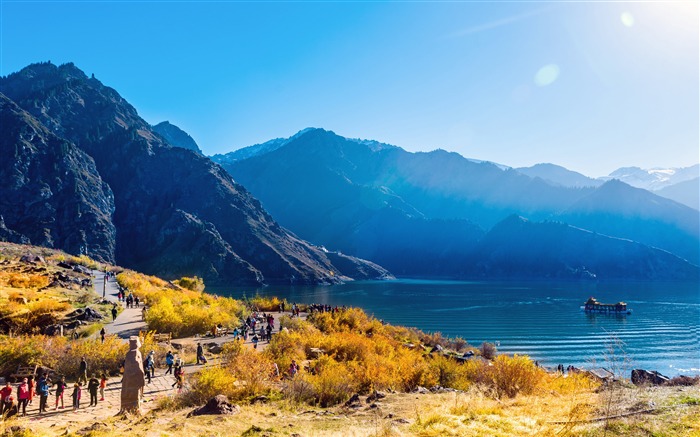 Chine, Tianchi, tourisme, vacances, ciel bleu, lac Vues:7604