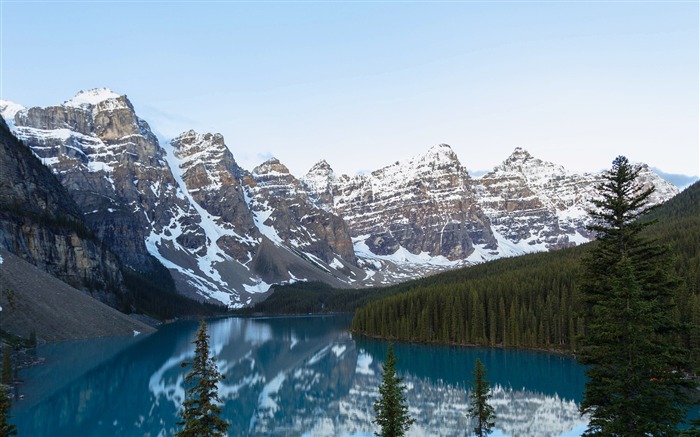 2018, verão, floresta, montanhas, lago, neve Visualizações:6517