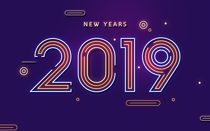 Happy New Year 2019 Neon light HD Desktop Views:5666 Date:2018/12/26 6:43:26