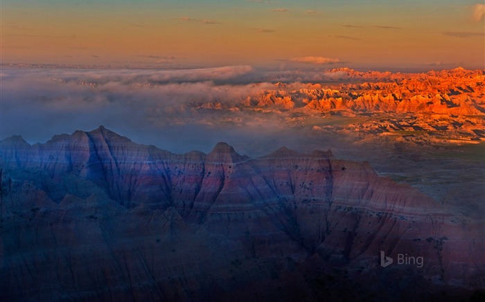 Parque Nacional Badlands, Dakota del Sur, 2019, Bing, Papel Pintado Vistas:10249