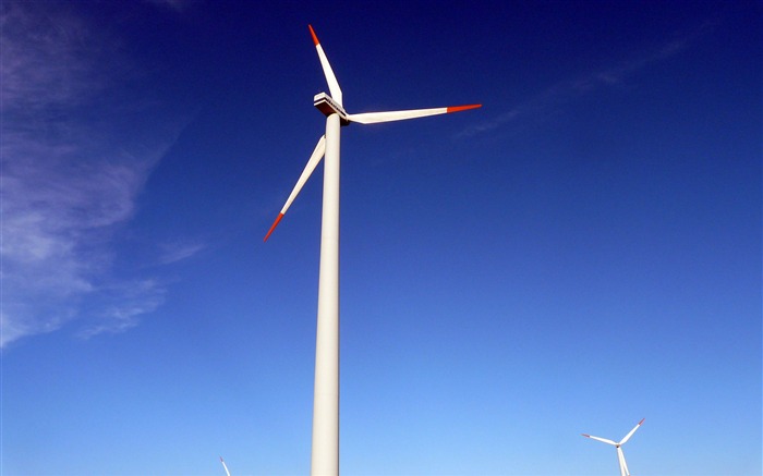 Nouvelle énergie, énergie éolienne, ciel bleu, photographie Vues:7296