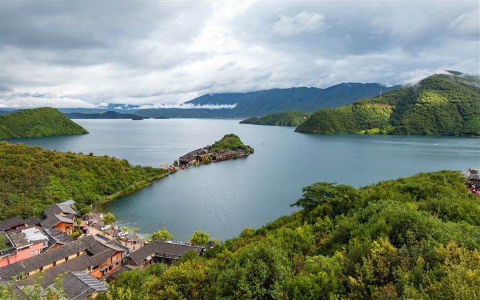 Lijiang, Yi Nacionalidade, Ilha Ninglang Lago Lige Visualizações:7984