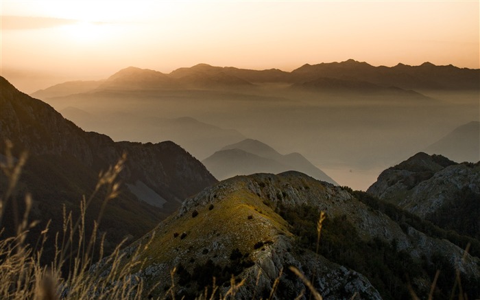 日出，山，霧，峭壁，HDR，攝影 查看次數:7067