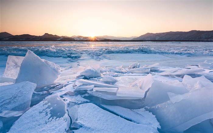 Continental glacier sunset, 2019, HD, Naturaleza, Foto Vistas:10826