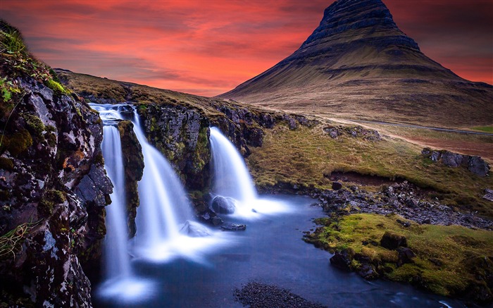 아이슬란드, Kirkjufell Waterfall, 2019, 고품질, 데스크탑 찾아보기 :5772