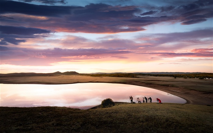 Prairie lake sunset, 2019, HD, Naturaleza, Foto Vistas:8144