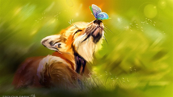 2019 Cute Fox Butterfly 4K High Quality Desktop Views:12625 Date:2019/11/23 6:54:49