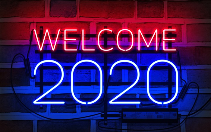 2020, bonne année, enseigne au néon, HD, affiche Vues:8578