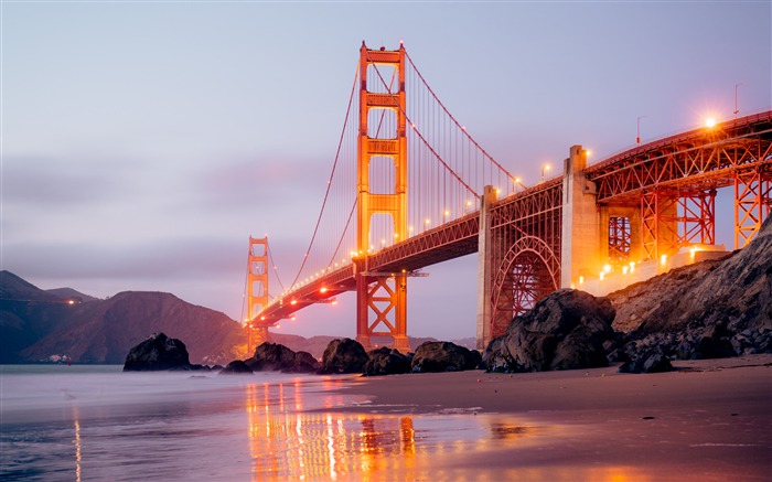 Cities Bridge Architecture Night HD Photography Views:9482 Date:2019/11/1 8:22:12