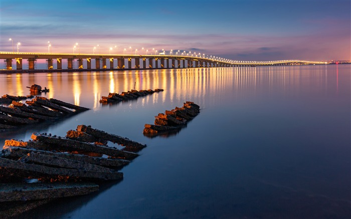 City Night Bridge River Bank High Quality Desktop Views:8657 Date:2019/11/23 6:40:03