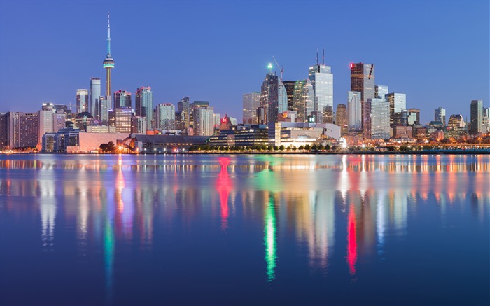 Canadá, Toronto, Skyline Evening, 2019, Alta qualidade, Foto Visualizações:7665