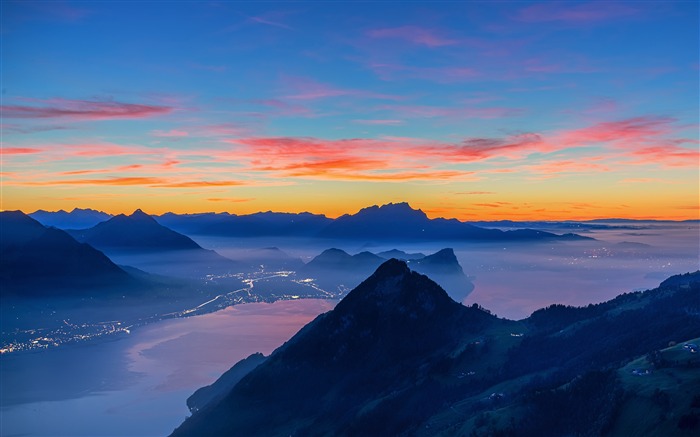 山峰，日落，2020，自然，風景，照片 查看次數:12796