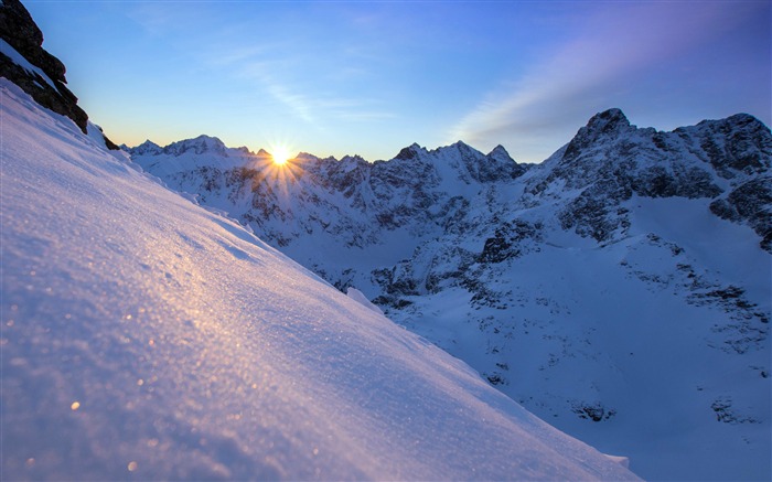 Snow Mountain, Sun rays, 2020, Naturaleza, Paisaje, Foto Vistas:8063