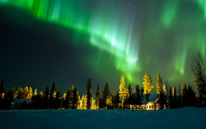 2020, Finlandia, aurora boreal, noche, paisaje, escritorio HD Vistas:11517