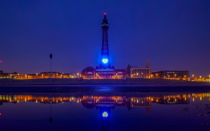 Torre Blackpool iluminada, 2020, Bing, escritorio Vistas:6863