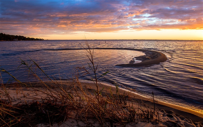 Pastizales, Río, Puesta de sol, 2020, Naturaleza, HD, Fotografía Vistas:6871