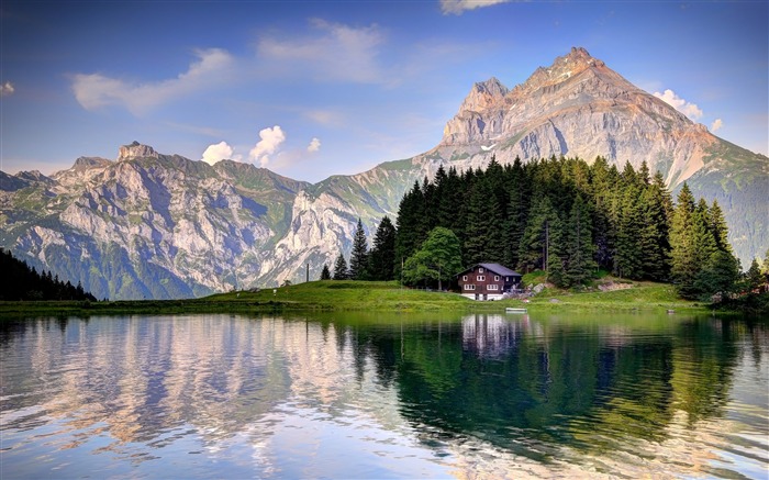 Swiss Alps Lake House 2020 Scenery HD Photography Views:19628 Date:2020/5/7 6:34:51