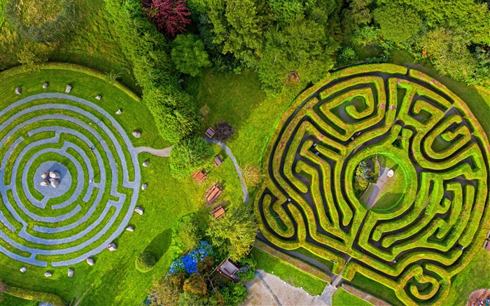 Greenan Labyrinth, County Wicklow, Ireland, 2020, Bing, HD Desktop Visualizações:6282